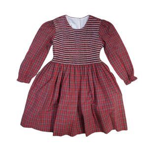 Petit Atelier Smocked royal long sleeve holiday dress toddler girl size 4